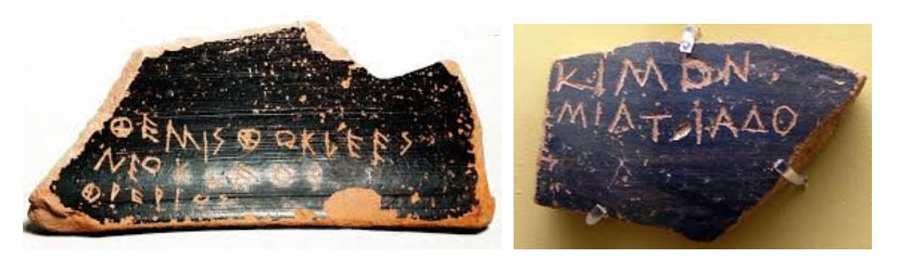 Ostrakon (or ostracon), pottery shards ... Ostracon - Wikipedia